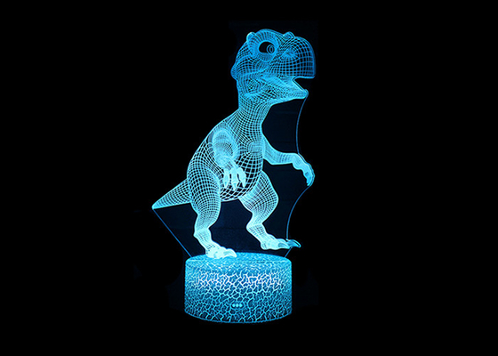 만화 귀여운 3D 아크릴 LED 밤 빛 조정가능한 7는 5개의 볼트 전력 공급을 착색합니다