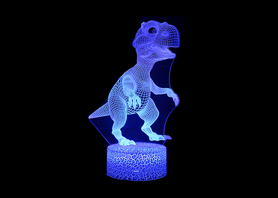 만화 귀여운 3D 아크릴 LED 밤 빛 조정가능한 7는 5개의 볼트 전력 공급을 착색합니다