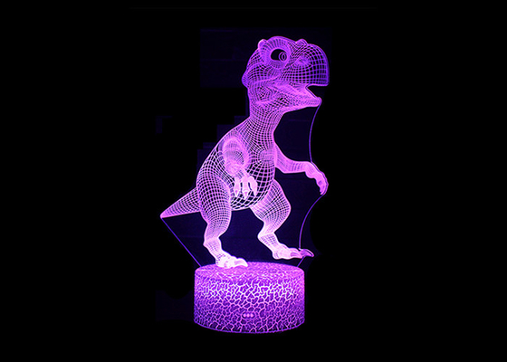만화 귀여운 3D 아크릴 LED 밤 빛 조정가능한 7는 5개의 볼트 전력 공급을 착색합니다