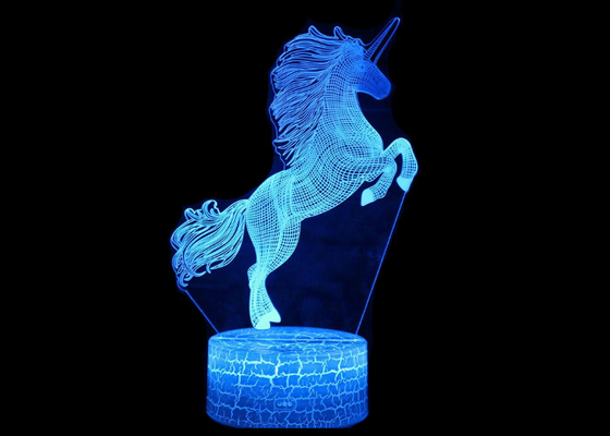 유일한 3D 아크릴 LED 밤 빛 창조적인 생각 3D 착시 LED 램프