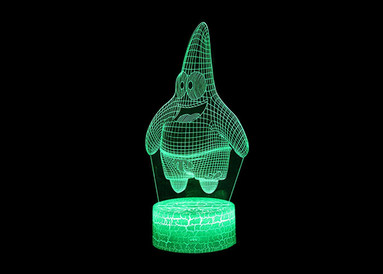 에너지 절약 3D 아크릴 LED 밤 빛 7는 막대기 훈장을 위해 번쩍이기 착색합니다