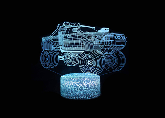 3D 리모트를 가진 아크릴 LED 밤 빛 7 색깔 크리스마스 생일 선물을 농담을 합니다