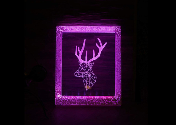 먼 관제사 아크릴 물자 패널과 가진 가정 장식 3D LED 램프 밤 빛