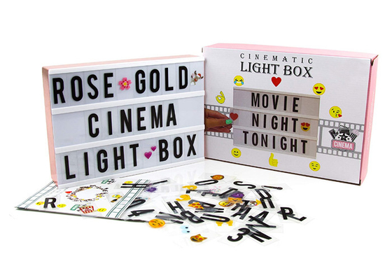 편지를 가진 아크릴 LED Lightbox 전시 252의 편지 수 상징 Emojis