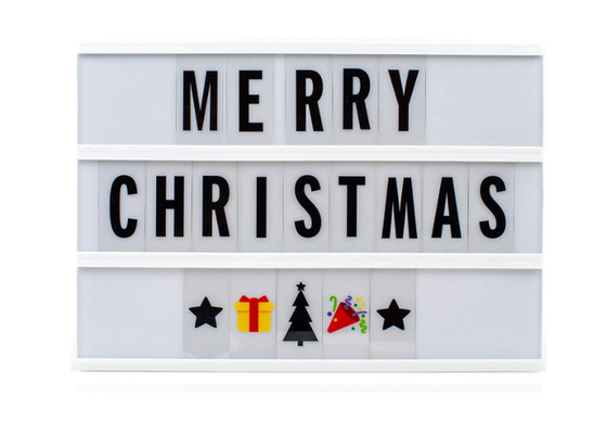 편지를 가진 아크릴 LED Lightbox 전시 252의 편지 수 상징 Emojis