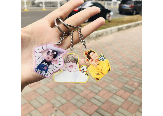 키 체인s 7 별 수정 구슬 키 체인 남녀 공통 아크릴 주문 펜던트