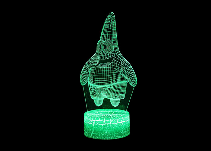에너지 절약 3D 아크릴 LED 밤 빛 7는 막대기 훈장을 위해 번쩍이기 착색합니다
